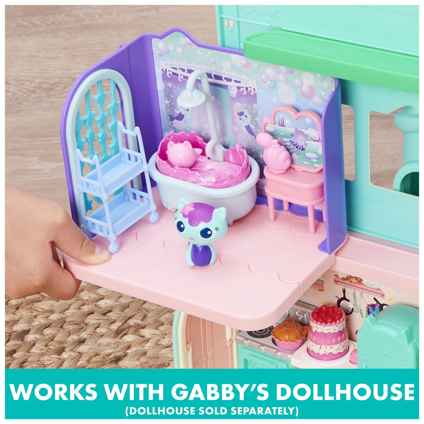 Gabby's Dollhouse - MerCat’s Primp and Pamper Bathroom