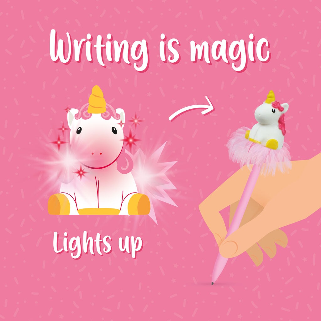 Legami - Light-up Ballpoint Pen - Unicorn - Writing is Magic
