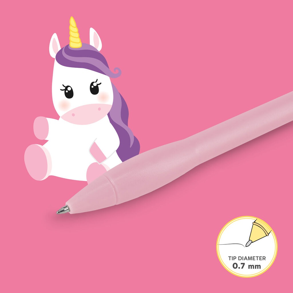 Legami - Light-up Ballpoint Pen - Unicorn - Writing is Magic