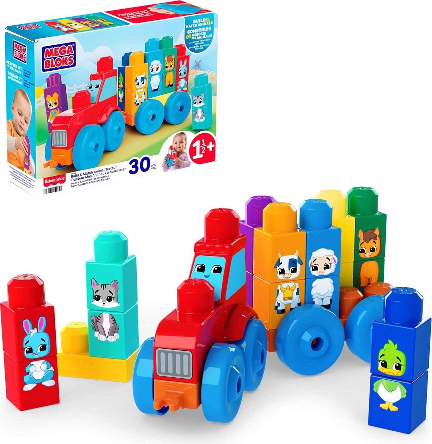 Mega Bloks - Build & Match - Animal Tractor