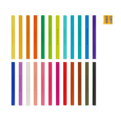Legami - Set of 24 Colouring Pencil with Sharpener - Teddy Friends