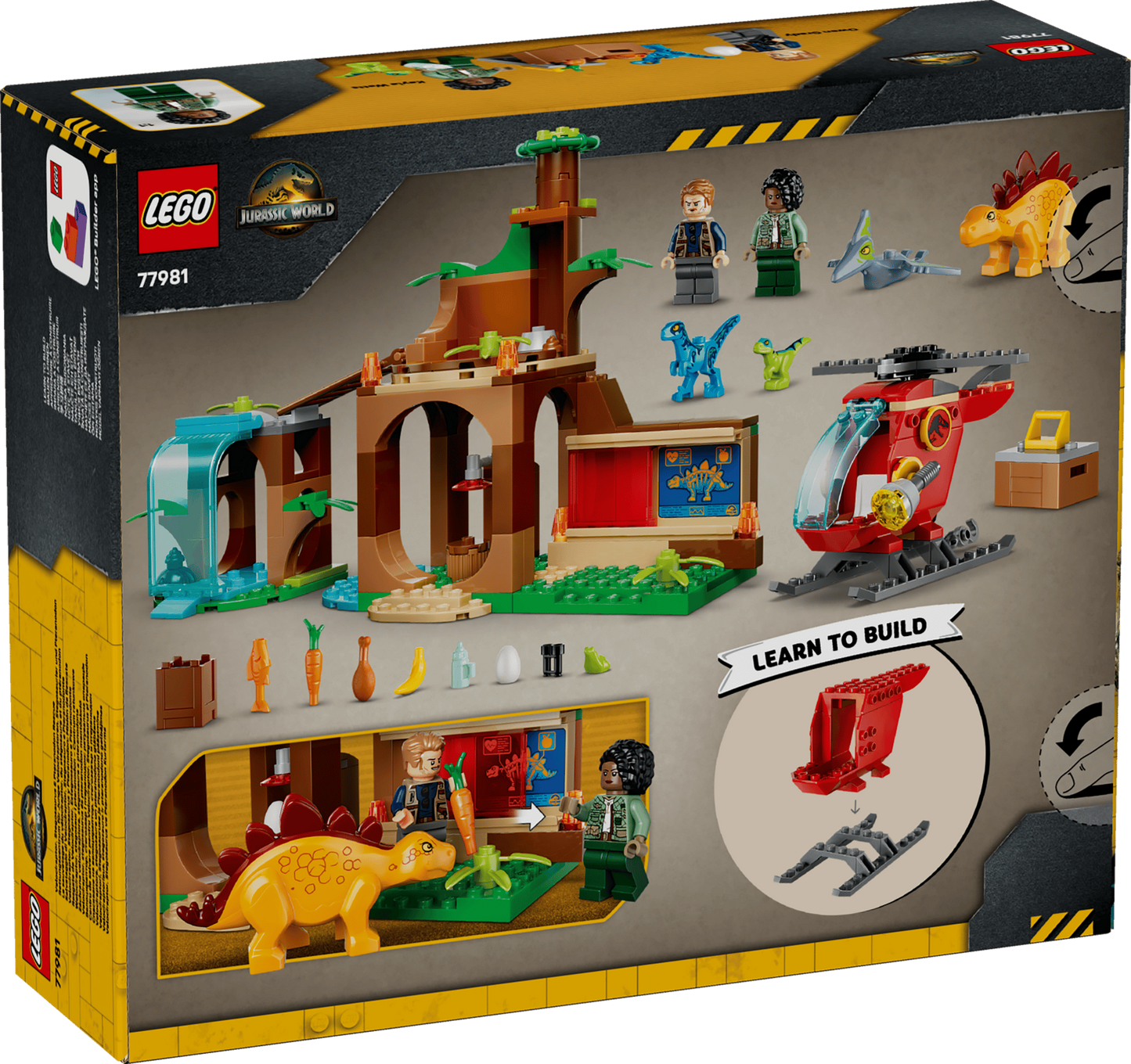 LEGO Jurassic World - Velociraptor, Stegosaurus & Pteranodon Rescue (77981)