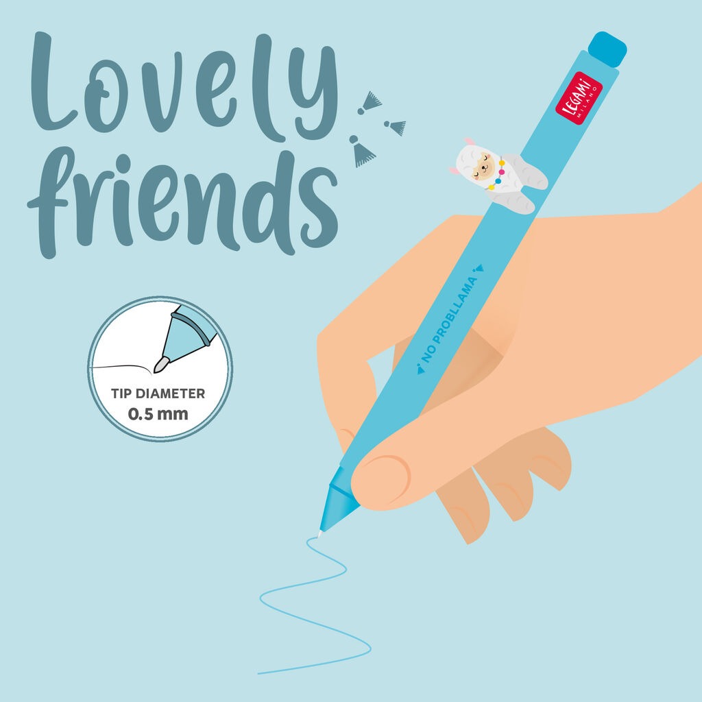 Legami - Lovely Friends - Gel Pen - Llama
