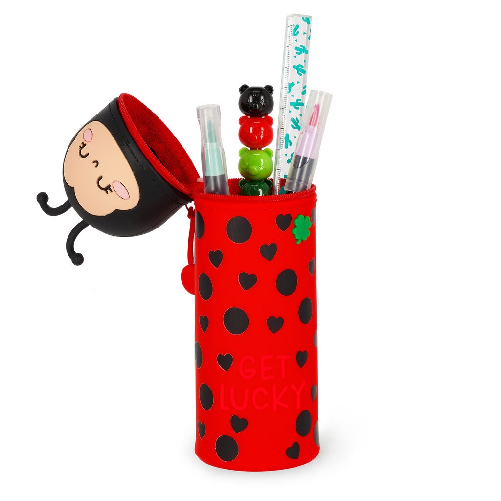 Legami - Ladybug 2-in-1 Silicone Pencil Case - Kawaii