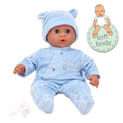 Tiny Tears - Baby Soft 38cm Doll - Blue Outfit