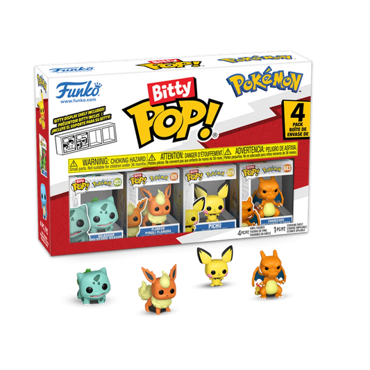 Funko - Bitty POP - Pokemon 4 Pack - Bulbasaur, Flareon, Pichu & Charizard