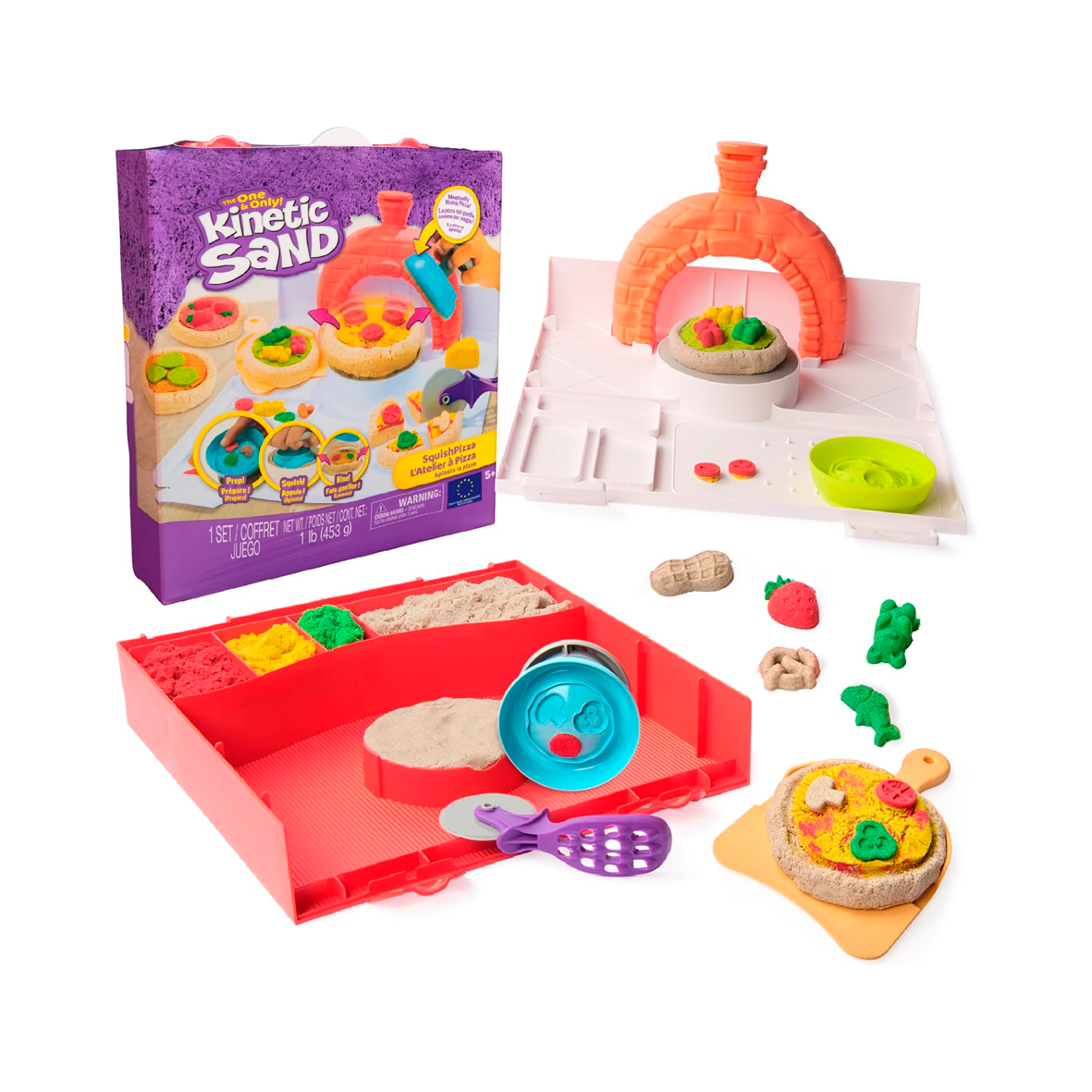Kinetic - Sand Squish Pizza Playset