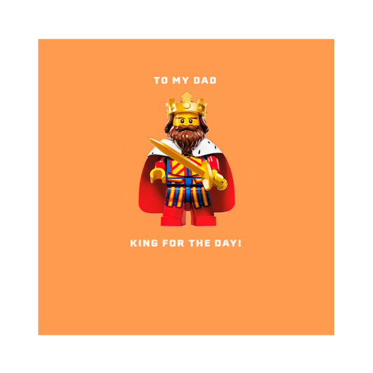 LEGO - King - Dad - Birthday Card
