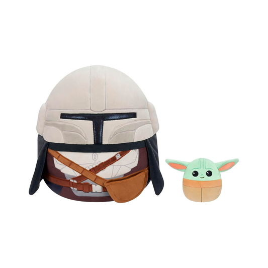 Squishmallows - Star Wars - Mandalorian 12" & Grogu 3.5" Plush