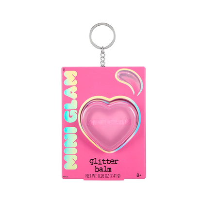 Mini Glam Cosmetics - Heart Glitter Balm - Berry