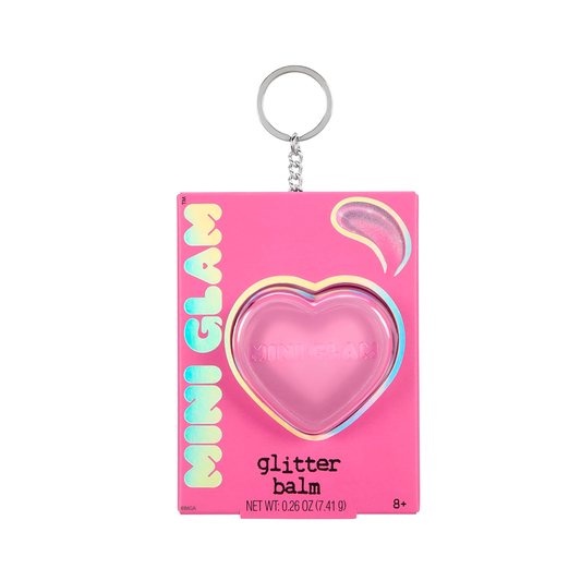Mini Glam Cosmetics - Heart Glitter Balm - Berry