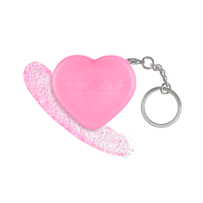 Mini Glam Cosmetics - Heart Glitter Balm - Berry