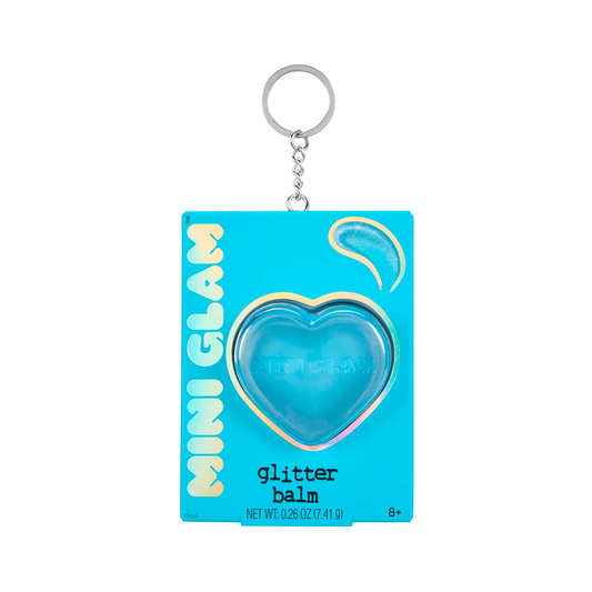 Mini Glam Cosmetics - Heart Glitter Balm - Blue