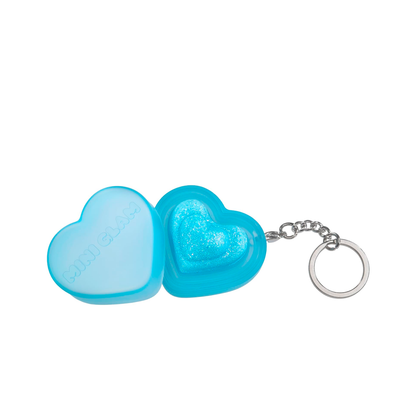 Mini Glam Cosmetics - Heart Glitter Balm - Blue