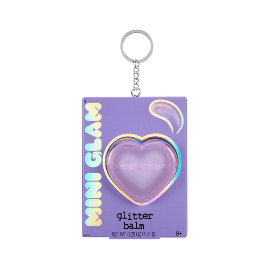 Mini Glam Cosmetics - Heart Glitter Balm - Purple