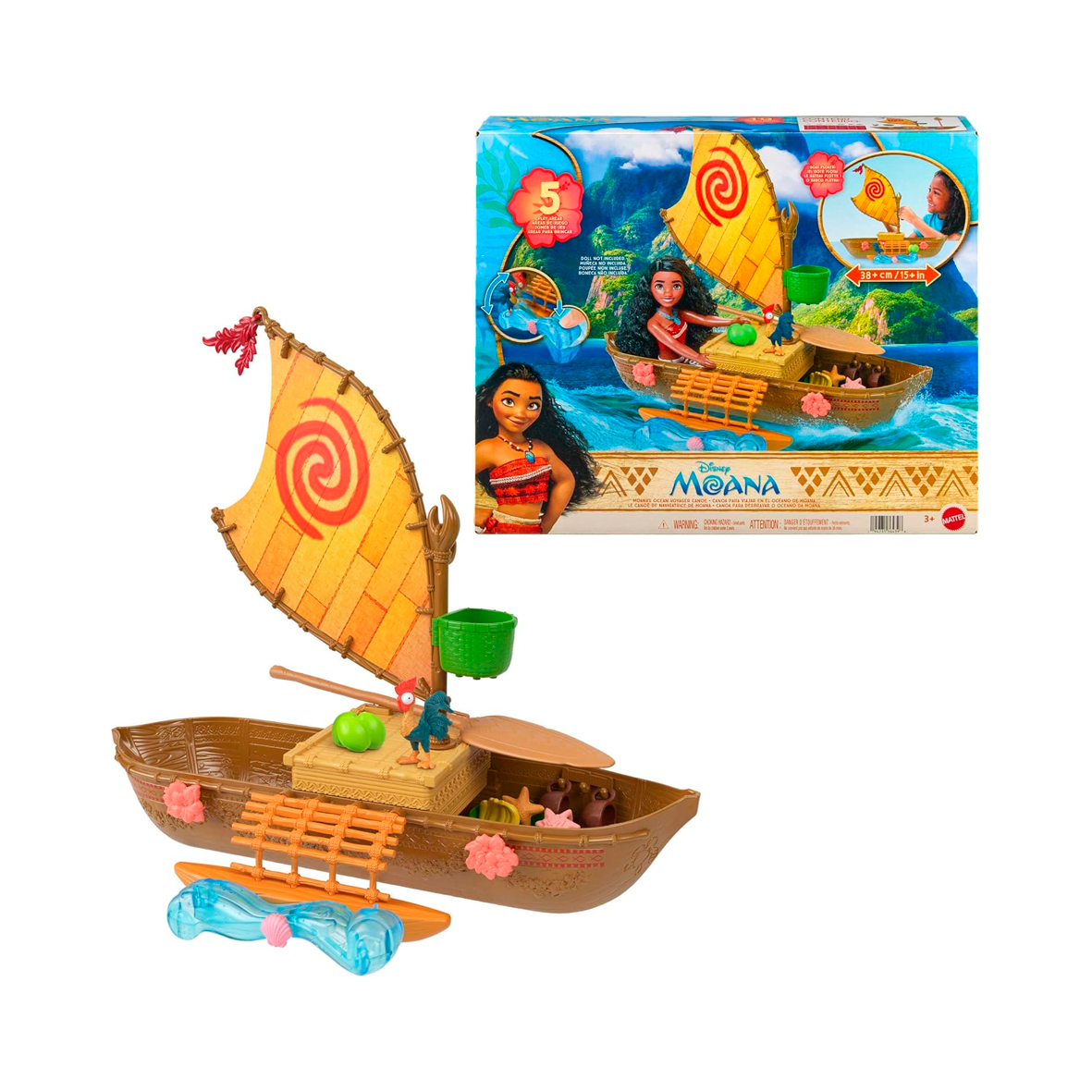 Disney Moana - Floating Ocean Voyager Canoe Playset