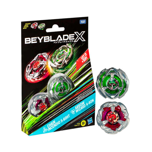Beyblade X - Chain Incendio and Arrow Wizard Pack Set