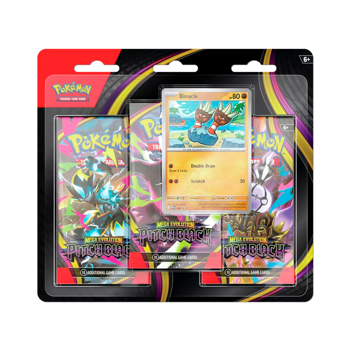 Pokemon TCG - Mega Evolution Pitch Black 3-Pack Blister Booster