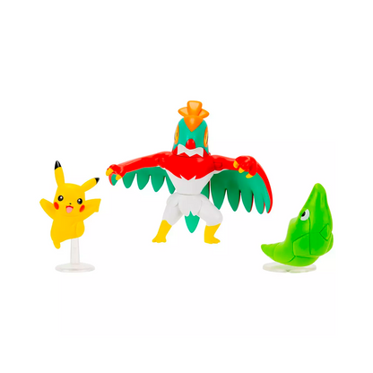 Pokemon - Battle Figure Set - Pikachu - Hawlucha - Metapod