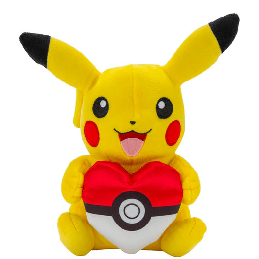 Pokemon - Pikachu 8" Plush Pokeball Heart