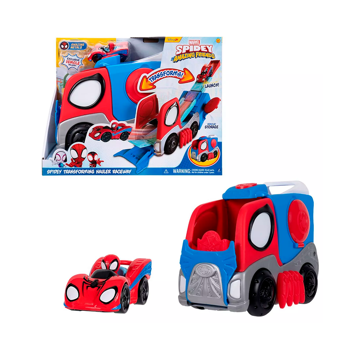 Spidey and His Amazing Friends - Spidey Transforming Hauler Raceway Track Set