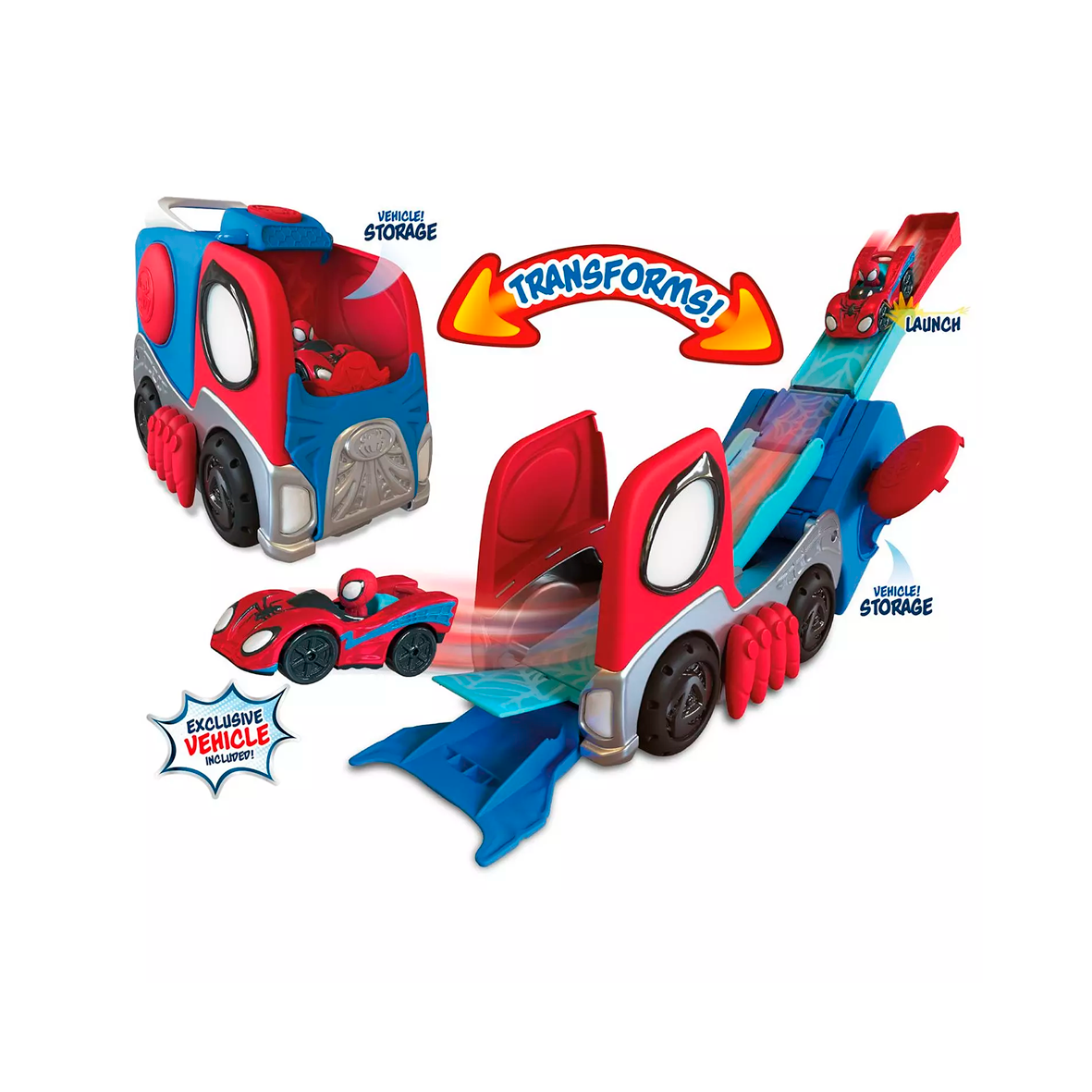 Spidey and His Amazing Friends - Spidey Transforming Hauler Raceway Track Set