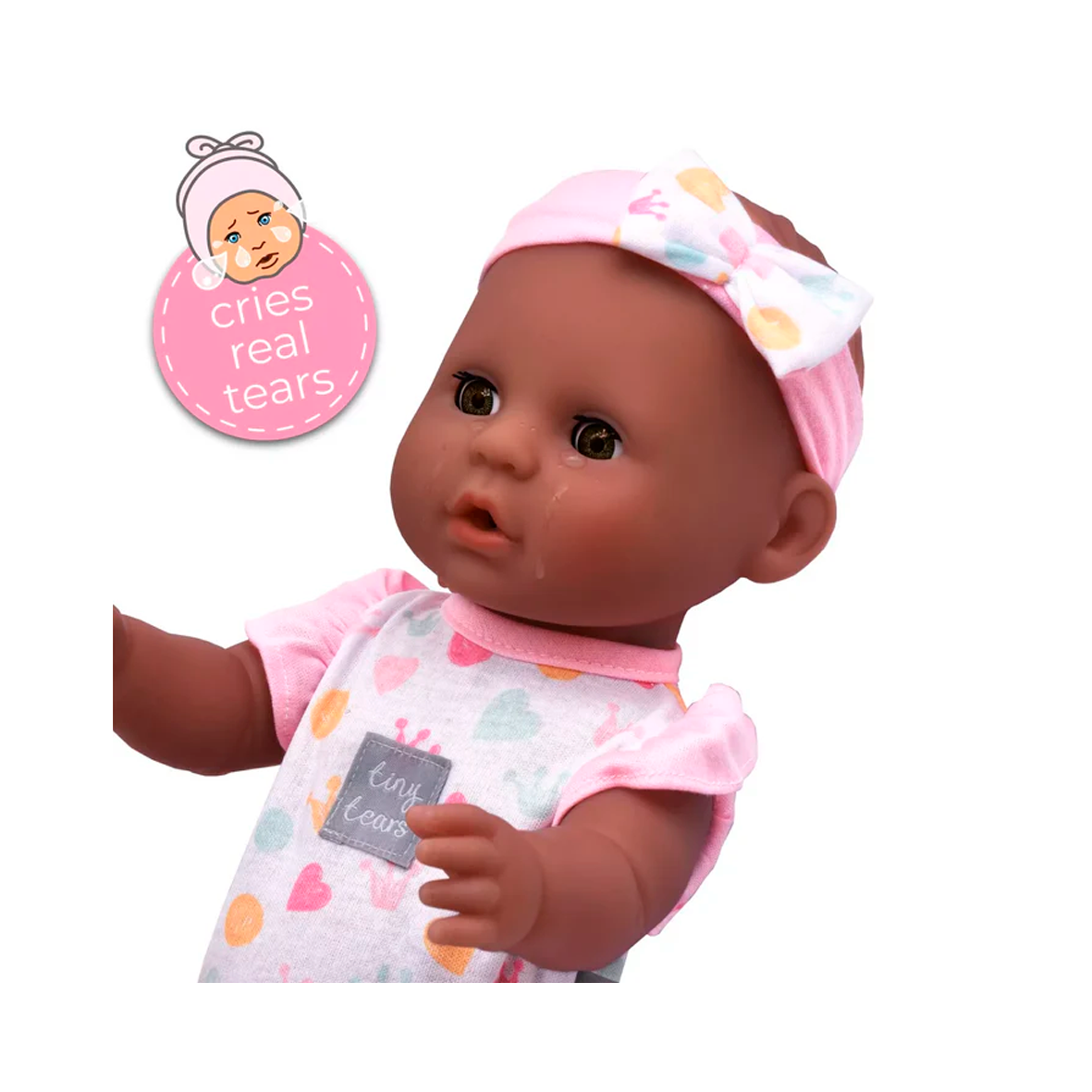 Tiny Tears - Baby Classic 38cm Doll - Pink Outfit - Black