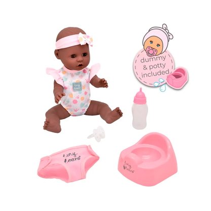 Tiny Tears - Baby Classic 38cm Doll - Pink Outfit - Black