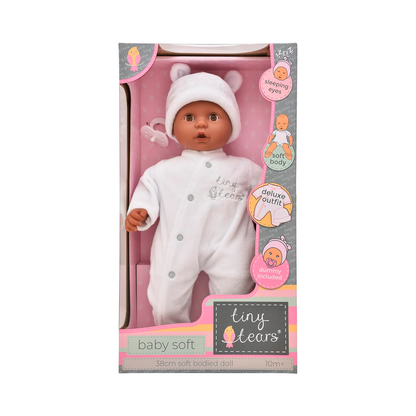Tiny Tears - Baby Soft 38cm Doll - White Outfit
