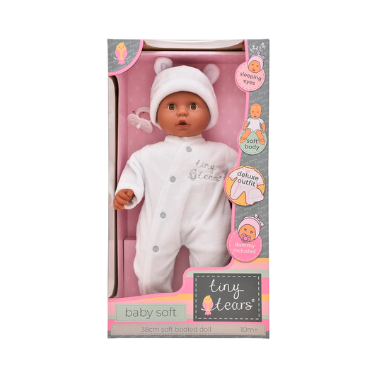 Tiny Tears - Baby Soft 38cm Doll - White Outfit
