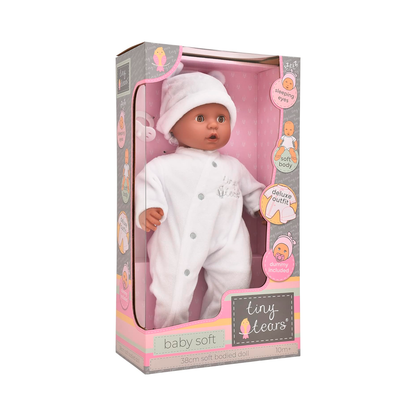Tiny Tears - Baby Soft 38cm Doll - White Outfit
