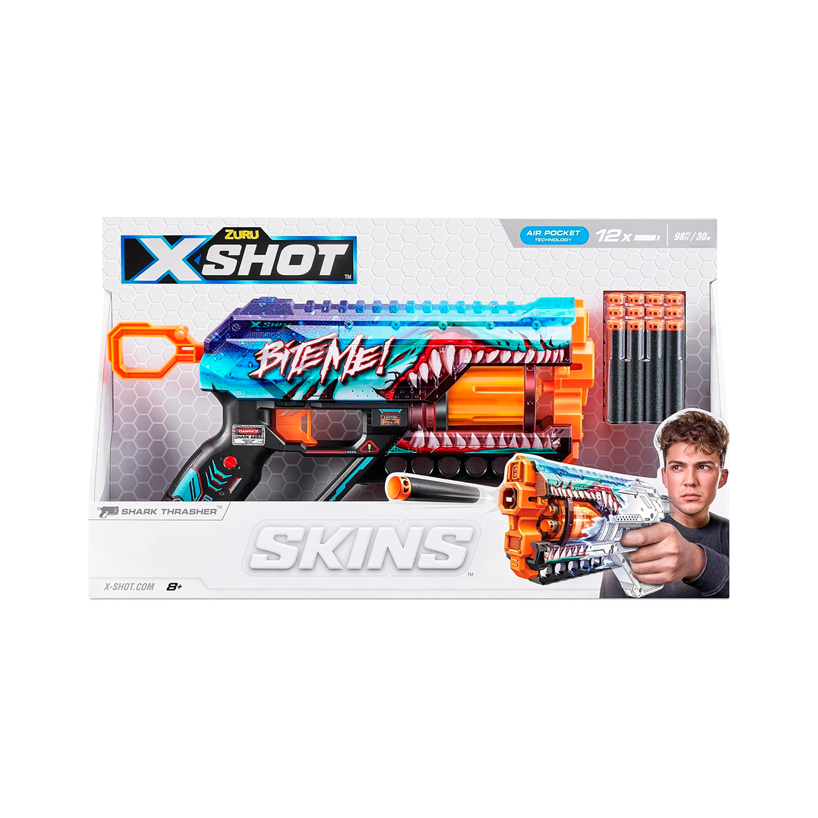 X Shot - Skins Griefer Dart Blaster - Shark Trasher
