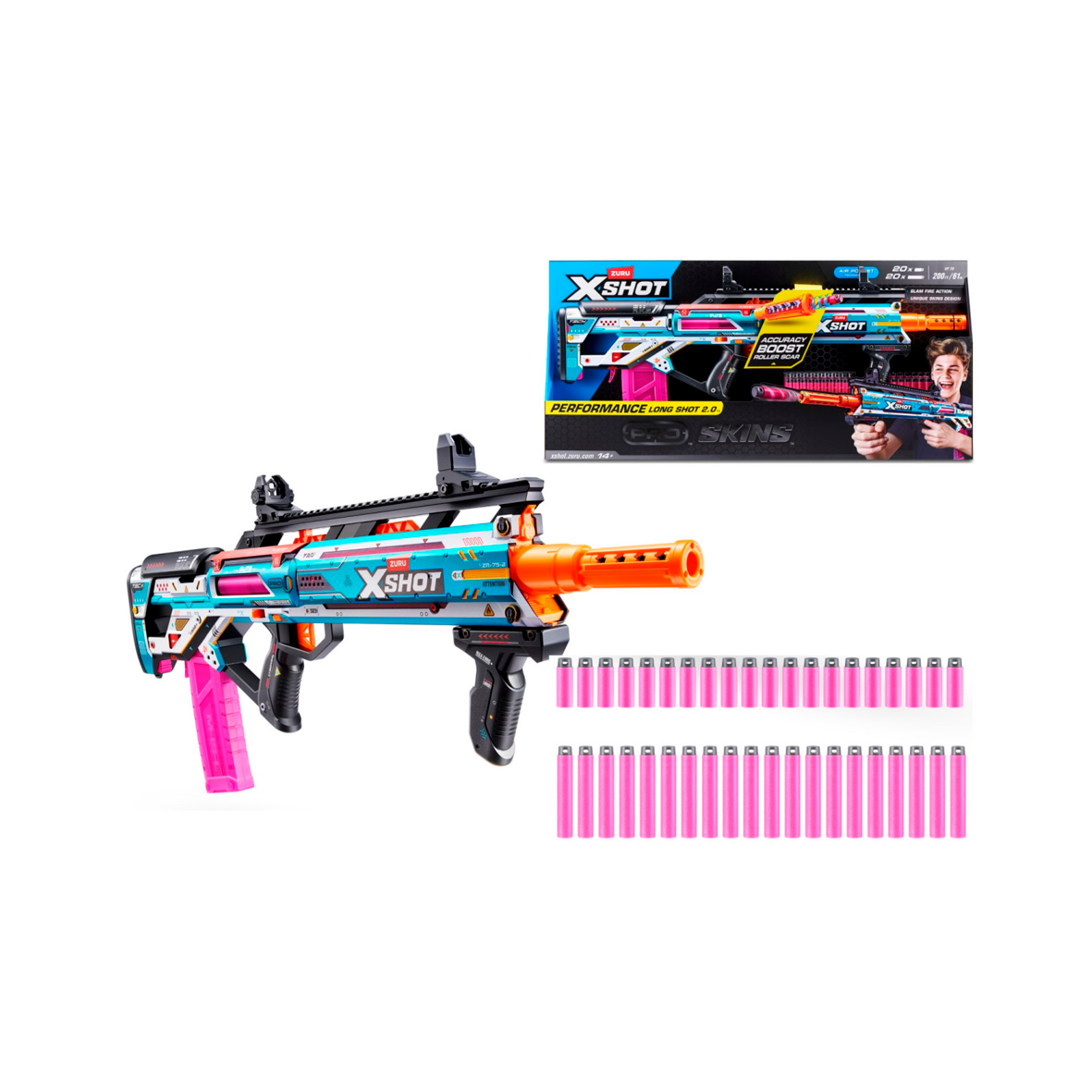Xshot - Pro Skins - Long Shot 2.0 - 40 Darts